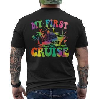 My First Cruise 2024 Vacation Matching Family Cruise Trip Men's T-shirt Back Print - Thegiftio UK
