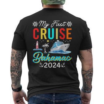 My First Cruise Bahamas 2024 Family Matching Vacation Group Men's T-shirt Back Print - Monsterry AU