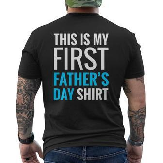 My First Father's Day New Dad Men Mens Back Print T-shirt | Mazezy DE