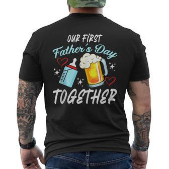 Our First Father's Day Together New Dad Father Men's T-shirt Back Print - Thegiftio UK