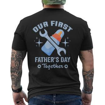 Our First Father's Day Together Mechanic Dad Men's T-shirt Back Print - Monsterry AU