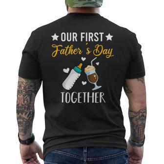 Our First Father's Day Together New Dad Men's T-shirt Back Print - Thegiftio UK
