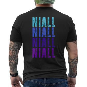 First Name Niall I Love Niall Vintage Men's T-shirt Back Print - Seseable