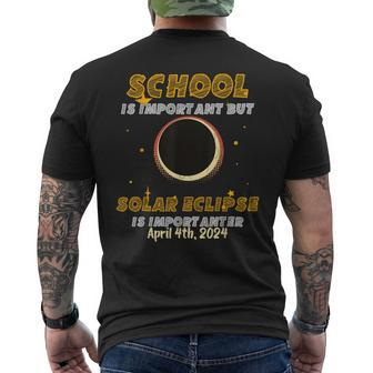 My First School Total Eclipse For Toddler Boy Girls Men's T-shirt Back Print | Mazezy
