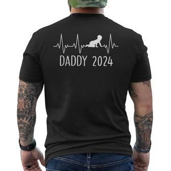 First Time Father For New Dad Expecting Daddy 2024 Men's T-shirt Back Print - Monsterry DE