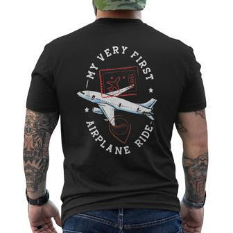 First Time Flying My Very First Airplane Ride Men's T-shirt Back Print - Monsterry AU