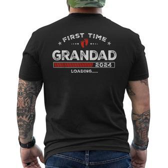 First Time Grandad Est 2024 Loading Soon To Be Dad Grandpa Men's T-shirt Back Print - Monsterry DE