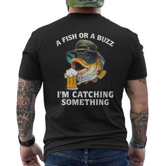 A Fish Or A Buzz I'm Catching Something Men's T-shirt Back Print - Monsterry UK