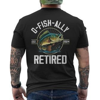 Fisherman Fishing Retirement O-Fish-Ally Retired 2024 Men's T-shirt Back Print - Thegiftio