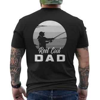 Fishing Apparel Fishing Reel Cool Dad Mens Back Print T-shirt | Mazezy