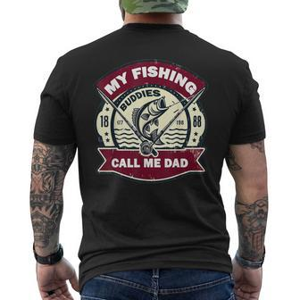 My Fishing Buddies Call Me Dad Father Day Birthday Men's T-shirt Back Print - Thegiftio UK