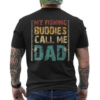 My Fishing Buddies Call Me Dad Father's Day Fisherman Daddy Men's T-shirt Back Print - Thegiftio UK
