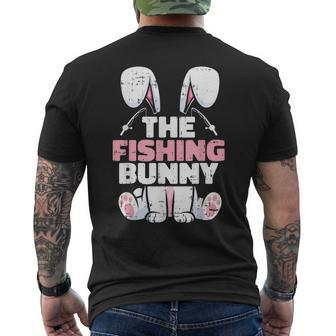 The Fishing Bunny Easter Family Matching Spring Men Men's T-shirt Back Print - Seseable