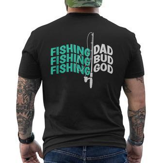 Fishing Dad Bud God Fathers Camping Fishing Men's T-shirt Back Print - Monsterry