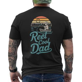 Fishing Lover Dad Fishing Reel Cool Fathers Day Men's T-shirt Back Print - Thegiftio UK