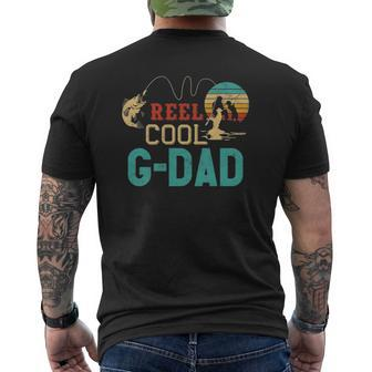 Fishing Reel Cool G Dad Fisherman G Dad Mens Back Print T-shirt | Mazezy