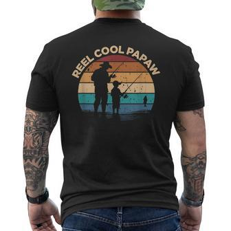 Fishing Reel Cool Papaw Father’S Day Fisherman Papaw Men's T-shirt Back Print - Thegiftio UK