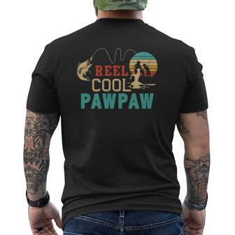 Fishing Reel Cool Pawpaw Father's Day Fisherman Pawpaw Mens Back Print T-shirt | Mazezy UK
