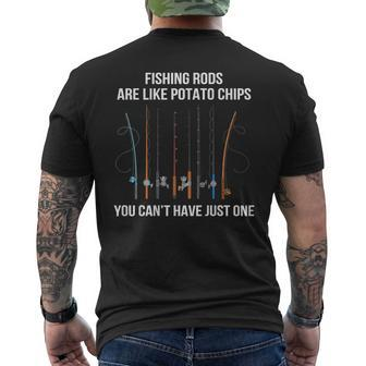 Fishing Rods Are Like Potato Chips You Can’T Have Just One Men's T-shirt Back Print - Monsterry