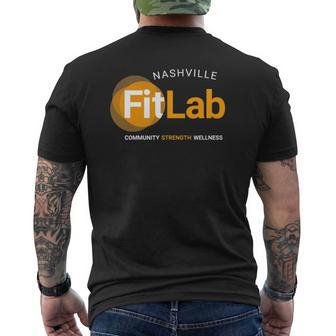 Fit Lab Nashville Community Strength Wellness Mens Back Print T-shirt | Mazezy