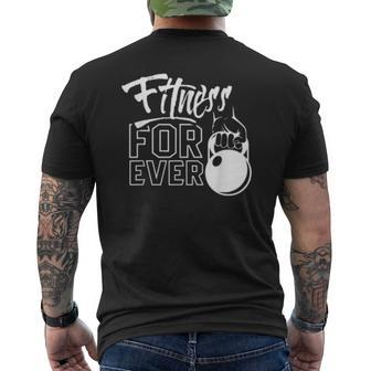 Fitness Forever Weightlifting Gym Workout Training Mens Back Print T-shirt | Mazezy
