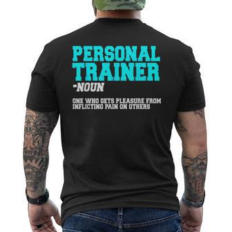 Fitness Instructor Personal Trainer Workout Coach Men's T-shirt Back Print - Thegiftio UK