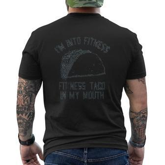 Fitness Taco Gym Mens Back Print T-shirt | Mazezy