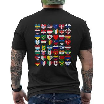 Flags Of The Countries Mens Back Print T-shirt - Thegiftio