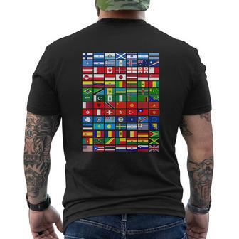 Flags Of The Countries Of The World International Mens Back Print T-shirt - Thegiftio
