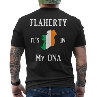 Flaherty It's In My Dna Fun Irish Proud Family Name Men's T-shirt Back Print - Seseable