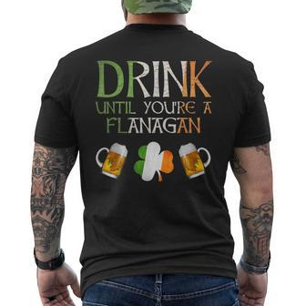 Flanagan Family Name For Proud Irish From Ireland Men's T-shirt Back Print - Seseable