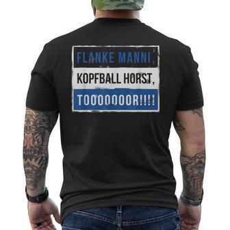 Flanke Manni Headball Horst Tooor Fan Outfit Hamburg Retro T-Shirt mit Rückendruck - Seseable