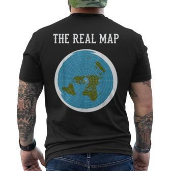 Flat Earther Flat Earth Map Men's T-shirt Back Print - Seseable