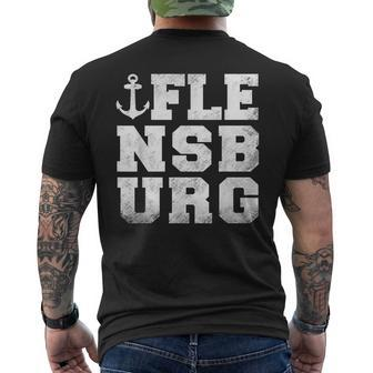 Flensburger Förde Flensburg Anchor  T-Shirt mit Rückendruck - Seseable