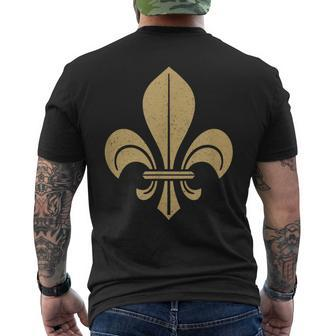 Fleur De Lis Fleur-De-Lys Symbol French Heraldry France Men's T-shirt Back Print - Monsterry