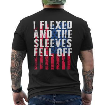 I Flexed And The Sleeves Fell Off Sleeve Patriotic Men's T-shirt Back Print - Monsterry UK