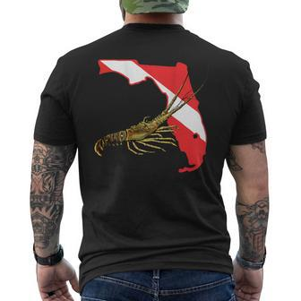Florida Lobster Dive Men's T-shirt Back Print - Monsterry UK