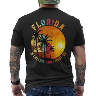 Florida Ruft Mich Und Ich Muss Gehen Summer Holiday Florida T-Shirt mit Rückendruck - Geschenkecke