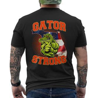 Florida State Gator Strong Usa Flag Mens Back Print T-shirt - Thegiftio UK
