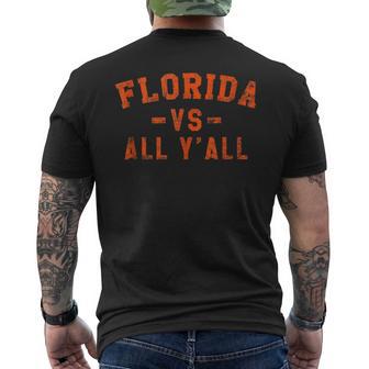 Florida Vs All Yall Represent Fl State Y'all Gator Men's T-shirt Back Print - Monsterry UK