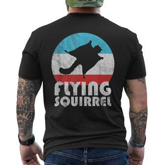 Flying Squirrel Vintage Retro Silhouette Men's T-shirt Back Print - Monsterry