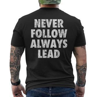 Never Follow Always Lead Men's T-shirt Back Print - Monsterry UK