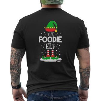 The Foodie Elf Christmas Family Matching Costume Pjs Cute Mens Back Print T-shirt - Seseable