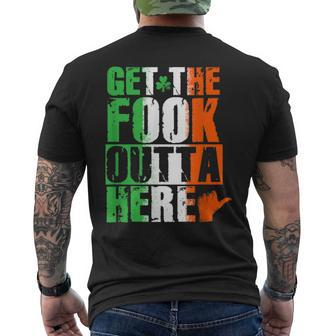Get The Fook Outta Here Irish Men's T-shirt Back Print - Monsterry