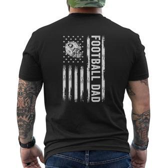 Football Dad American Flag Proud Dad Of Ballers Father's Day Mens Back Print T-shirt | Mazezy UK