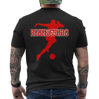 Football Kicken Club Regensburg Fan Heimat Bayern T-Shirt mit Rückendruck - Seseable