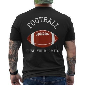 Football Push Your Limits Men's T-shirt Back Print - Monsterry
