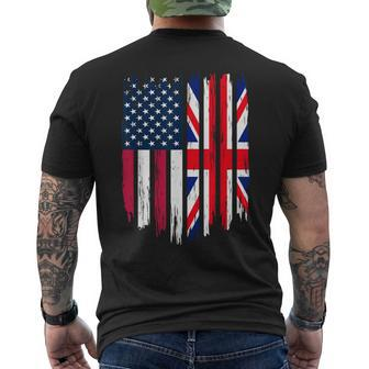 Foreigner Immigrant Usa United States British Flag Men's T-shirt Back Print - Thegiftio UK