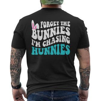 Forget The Bunnies I'm Chasing Hunnies Toddler Easter Men's T-shirt Back Print - Seseable