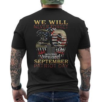 Never Forget Patriot Day 20Th 911 Men's T-shirt Back Print - Monsterry CA